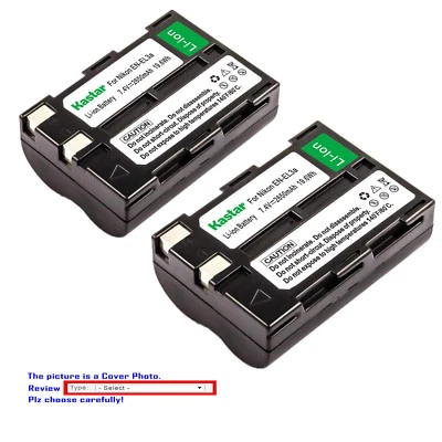 Batería de repuesto Kastar para EN-EL3 EN-EL3a MH-18a y Nikon D50 DSLR Foto 1 de 3