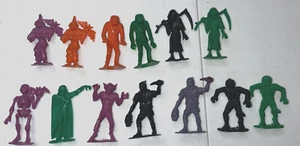 1960's MPC MONSTER SET OF 13 ,Plastic witch, werewol,dracula, reaper, killer - Picture 1 of 16