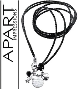 NUEVO: MUSTHAVE KULT STYLE! CADENA DE CUERO COLGANTE PLATA DE LEY APART 159€ *284895 - Imagen 1 de 1