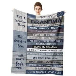 Gifts - Birthday Gifts for Grandmother Blanket - Best Gifts - 80" x 60" Grandma - Picture 1 of 8