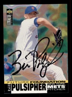 SIGNED 1995 UD COLLECTOR'S CHOICE #35 BILL PULSIPHER AUTOGRAPH NEW YORK METS - Image 1 of 2