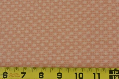 34" Long, Peach Print on Peach Cotton, Quilting Treasures/Bessie Pease, P4982 - Image 1 of 4