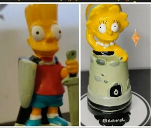 The Simpsons 3-D Black Chess Pieces Bart and Lisa Simpson - Picture 1 of 6