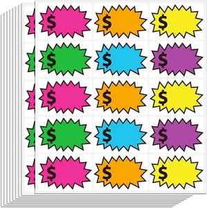 300 Pcs Removable Garage Sale Stickers Yard Sale Price Tag Stickers Price Label - Picture 1 of 12