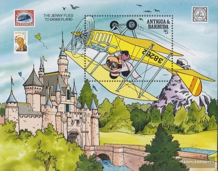 antigua and Barbuda block166 MNH 1989 Walt-Disney-Figures - Изображение 1 из 1
