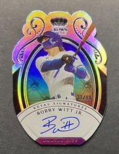 2023 Panini Chronicles BOBBY WITT JR Crown Royale Die Cut ON CARD Auto /99 CLEAN