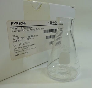 Corning Pyrex Glas 50 ml Erlenmeyerkolben, PN 4980, NEU - Bild 1 von 4