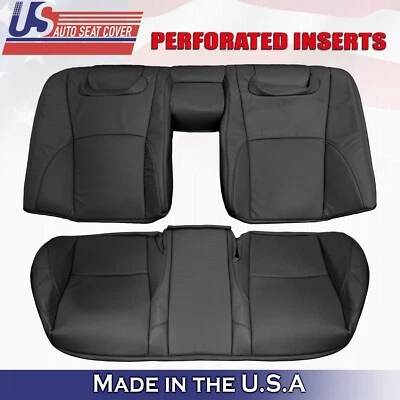 Capas de assento de couro preto para Lexus ES350 2ª fileira superior e inferior do banco 2007 a 2012 - Imagem 1 de 4