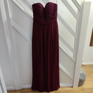 D' ZAGE BURGUNDY MAXI PROM/EVENING/BRIDESMAID DRESS SIZE 12 - Picture 1 of 5