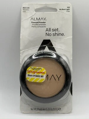 Almay Pressed Powder - # 100 My Best Light -  All Set No Shine - NEW - Image 1 of 4