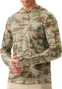 Men's UPF 50+ Sun Protection Hoodie – Long Sleeve Fishing & Hiking Shirt - Picture 1 of 130