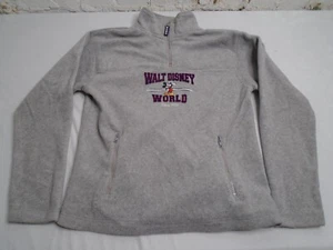 Disney World Kids Fleece Pullover Shirt Mickey Mouse Embroidered Quarter Zip L - Picture 1 of 8