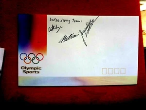 SWISS DIVING TEAM HAND SIGNED  OLYMPICS 2000 COVER Catherine Maliev-Aviolat - Picture 1 of 1