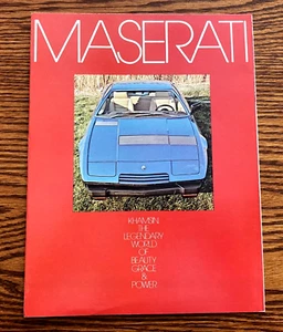 1975 MASERATI KHAMSIN Prospekt - 6 Seiten Mappe - englischer Text - Bild 1 von 4