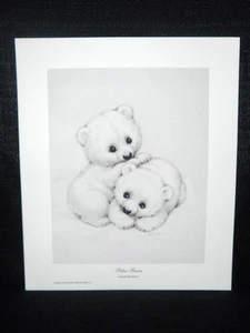 Ruth Morehead "Orsi Polari" simpatica adorabile edizione aperta litografia arte animale - Foto 1 di 3