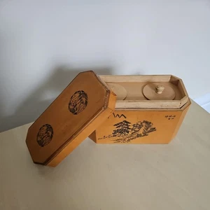 Rare Treen Fortnum And Mason Tea Caddy Vintage c1970 - Picture 1 of 10