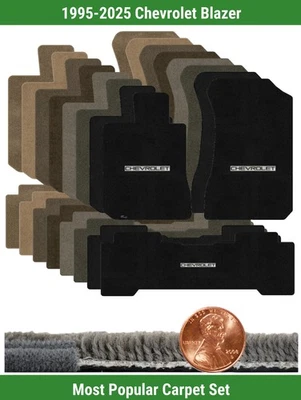 Juego de alfombrillas Ultimat personalizadas para Chevrolet Blazer '95-25 con logotipo (3 piezas) #6KP Foto 1 de 4