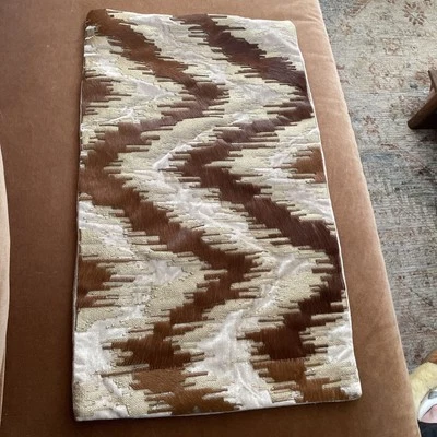Callisto Home Velvet And Hide Abstract Chevron Pillow 14" x 24" NWOT - Image 1 of 3