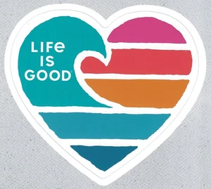 NEW LIFE IS GOOD DIE CUT STICKER DECAL...CLEAN WAVE HEART!! - Bild 1 von 1