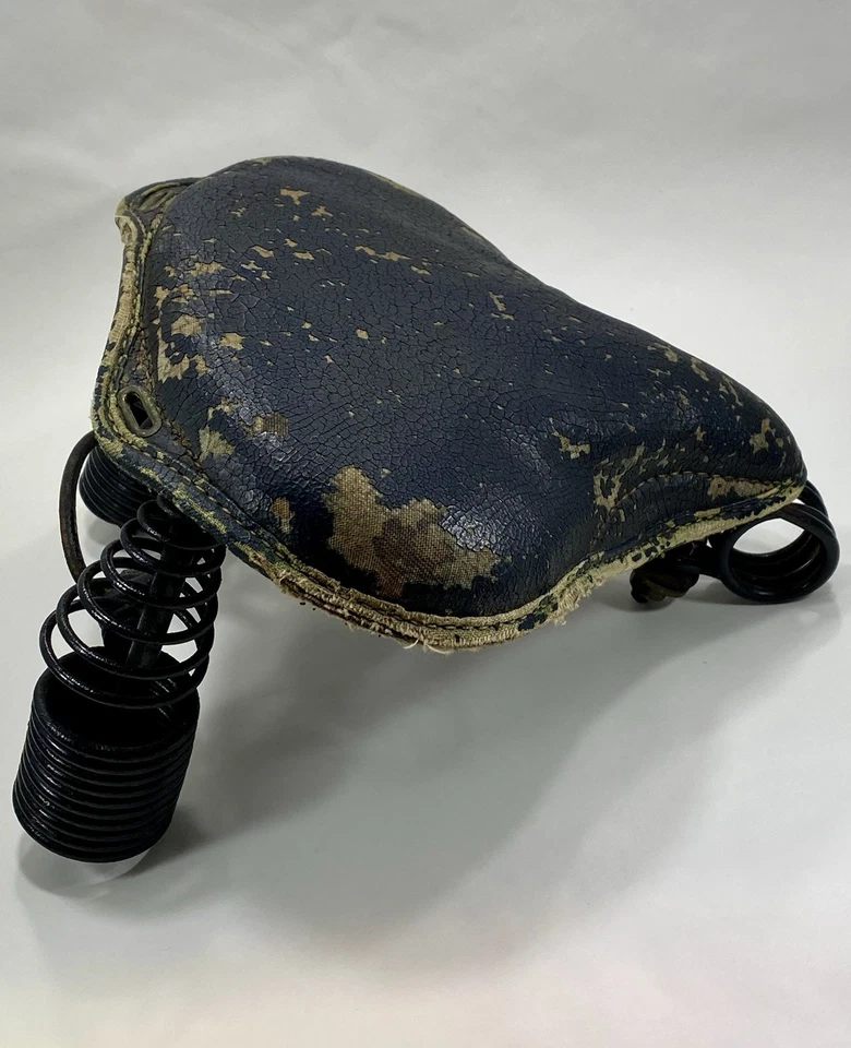 Asiento de sillín de bicicleta de preguerra para personas resorte largo Schwinn CWC Elgin Hawthorne Foto 1 de 4