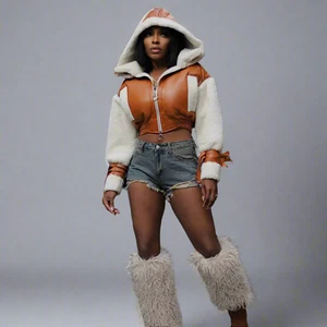 Mongolian Fur Leg Warmers – Custom Faux Fur Boot Covers for Winter Style - Picture 1 of 28