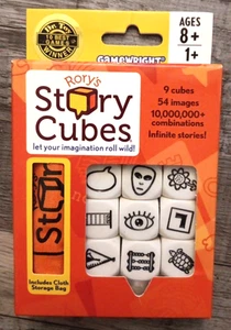 Rory's Story Cubes Dice Game Gamewright, 9 Cubes 54 Images, Cloth Storage Bag 8+ - Picture 1 of 4