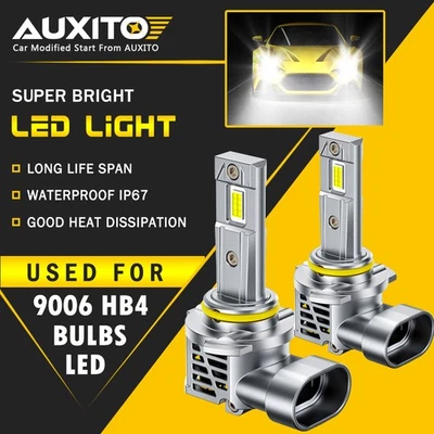 AUXITO 9006 HB4 LED Headlight Kit Fog Bulb High Low Beam 30000LM 6500K White M6S - Image 1 of 4