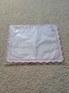 Pottery Barn Kids Jakobsmuschel Bordüre Schein rosa/weiß 12x16" Neu mit Etikett - Bild 1 von 4