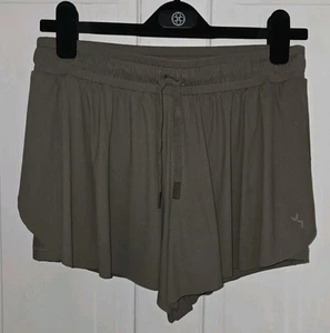 JOY LAB Taupe Brown Nylon Spandex Stretch Drawstring Shorts M NWOT - Picture 1 of 5