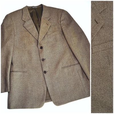 Blazer esportivo MANI SAKS FIVE AVENUE marrom puro lã virgem 44R - Imagem 1 de 4