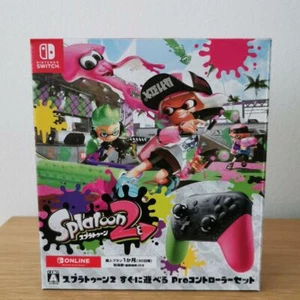Nintendo Switch Splatoon 2 Pro Controller Set from Japan New & Unopened - Picture 1 of 9