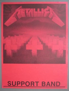 Metallica Backstage Door Sign ! 8" X 10 1/2" -- "Support Band" !! - Picture 1 of 1
