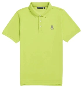 Men’s Psycho Bunny Pasha Sport Polo Shirt Lime Granita Sz 7 XL $160 RARE HTF - Picture 1 of 9