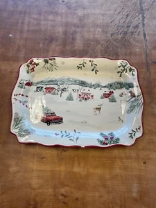 Better Homes & Gardens WINTER FOREST 19 in Rectangular Serving Platter - Picture 1 of 8