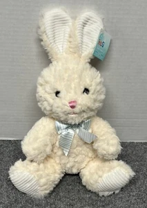 Hug Fun cremefarbener Hase Kaninchen 13 Zoll Plüschtier mit Etikett sitzend - Bild 1 von 6