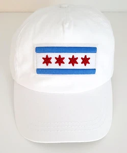CHICAGO City Flag White Hat Cap - Thirty 5 Fifty 5 - Women's Adjustable Strap - Picture 1 of 11