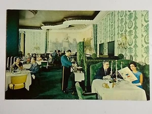 Postkarte IL Cafe Bonaparte im Sheraton-Blackstone Chicago uniformierter Kellner - Bild 1 von 2