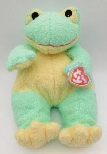 TY Baby Frogbaby Rassel Plüsch mit Etikett Kissen Kumpel Lovey grün 1999 Frosch 12 Zoll - Bild 1 von 5