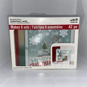 Recollections Christmas Card Kit Merry Christmas 6 Cards 42 pc New - Picture 1 of 3
