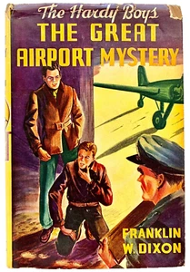 HARDY BOYS #9 THE GREAT AIRPORT MYSTERY by F. W. Dixon HC/DJ c. 1948 reprint - Picture 1 of 14