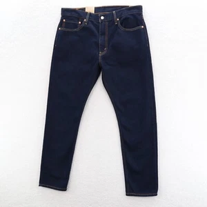 Levi's Jeans Mens 36x30 Blue 512 Slim Taper Dark Wash Denim American Preppy New - Picture 1 of 13