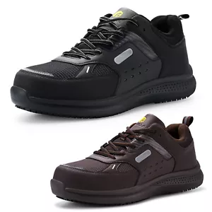 FitVille Men's Safety Trainers Composite Toe Cap Lightweight Work Shoes Non-slip - Picture 1 of 44