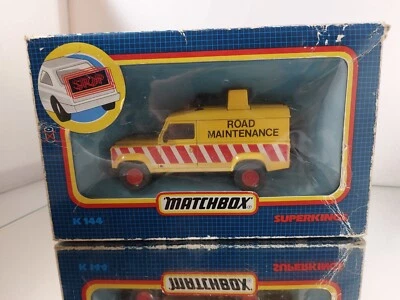 Matchbox Super kings K-144 Land Rover 110 manutenzione stradale nella scatola - Immagine 1 di 4