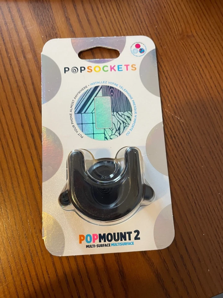 Popsockets PopMount 2 Multi Surface Popsocket Mount Black - Image 1 of 1
