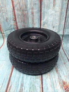 12'' Flat Free Tires Rubber Solid Wheel Assemblies for Hand Trucks Gard 2.1” Hub - Picture 1 of 6