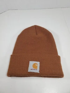 Carhartt Cuffed Logo Knit Beanie Mütze Braun/Rost OS Erwachsene - Bild 1 von 5