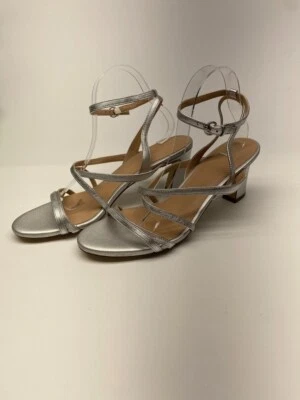 Cole Haan Women's Addie Strappy Silver Leather Sandal Pump Sz 9.5 B - Image 1 of 4