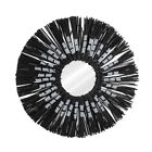  Gewebter Spiegel Wandmontage Blumendekor schwarz Korb Kunst Handwerk Schminktisch