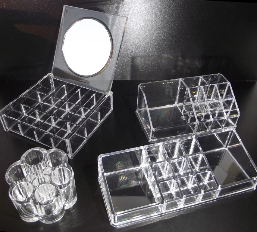 PORTATRUCCO ESPOSITORE PORTA OGGETTI MAKE-UP TRUCCO GIOIELLI ORECCHINI ROSSETTI - Immagine 1 di 1