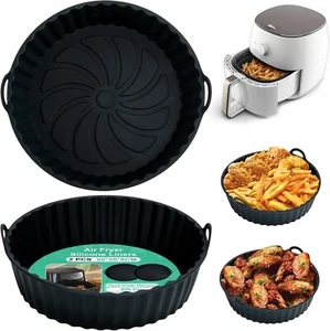 Silikonform für Heißluftfritteuse, 2 Stück Air Fryer Silikonmatte Wiederverwendb - Bild 1 von 6